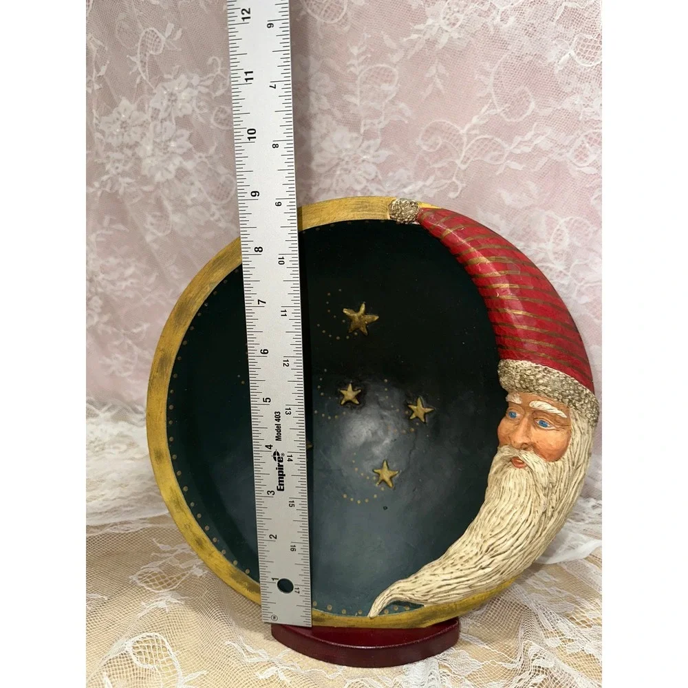 Kurt AdlerHand‎ Painted Santa Claus Folk Art Bowl Christmas Decor